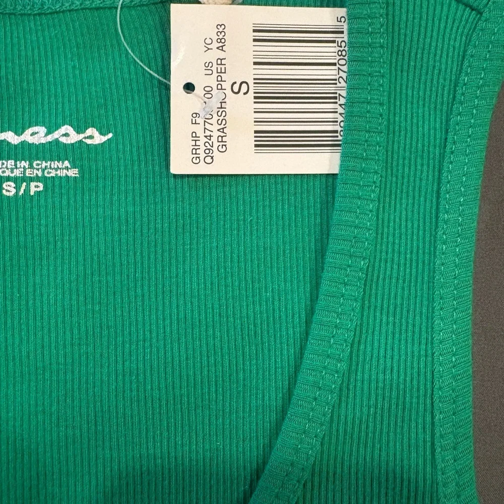 Guess Emerald Ribbed Tank Top - Picture 6 of 6